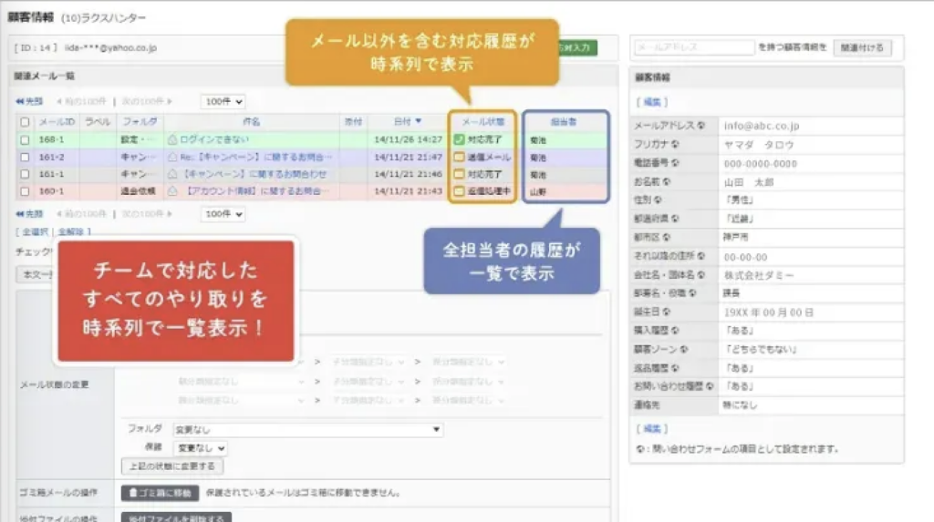 楽楽自動応対の特徴